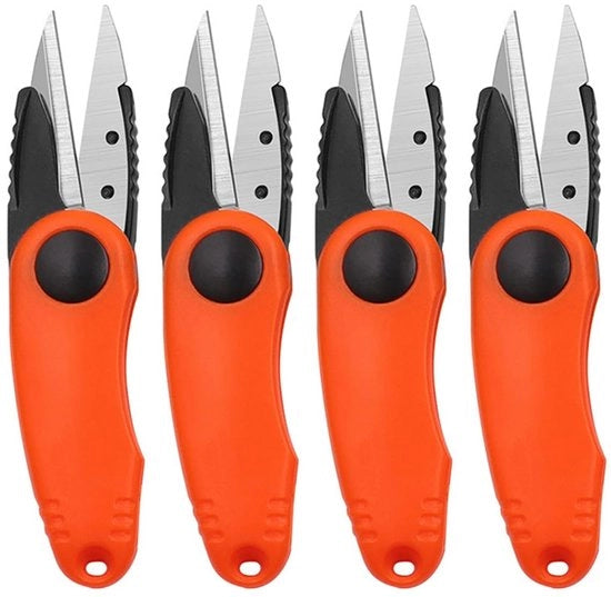 Ferramenta per pesce - 2 pezzi - Scatto di acciaio inossidabile - Apribile - Manico antiscivolo - Funzione di sicurezza - Forma di gamberetto - Attrezzi per pesca - Codice prodotto: Vistang - Modello: 2 Stuks Roestvrij Stalen - Opvouwbare Schaar