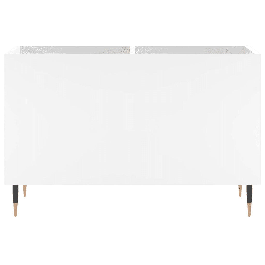 Mobile Porta Dischi Bianco 74,5x38x48 cm in Legno Multistrato