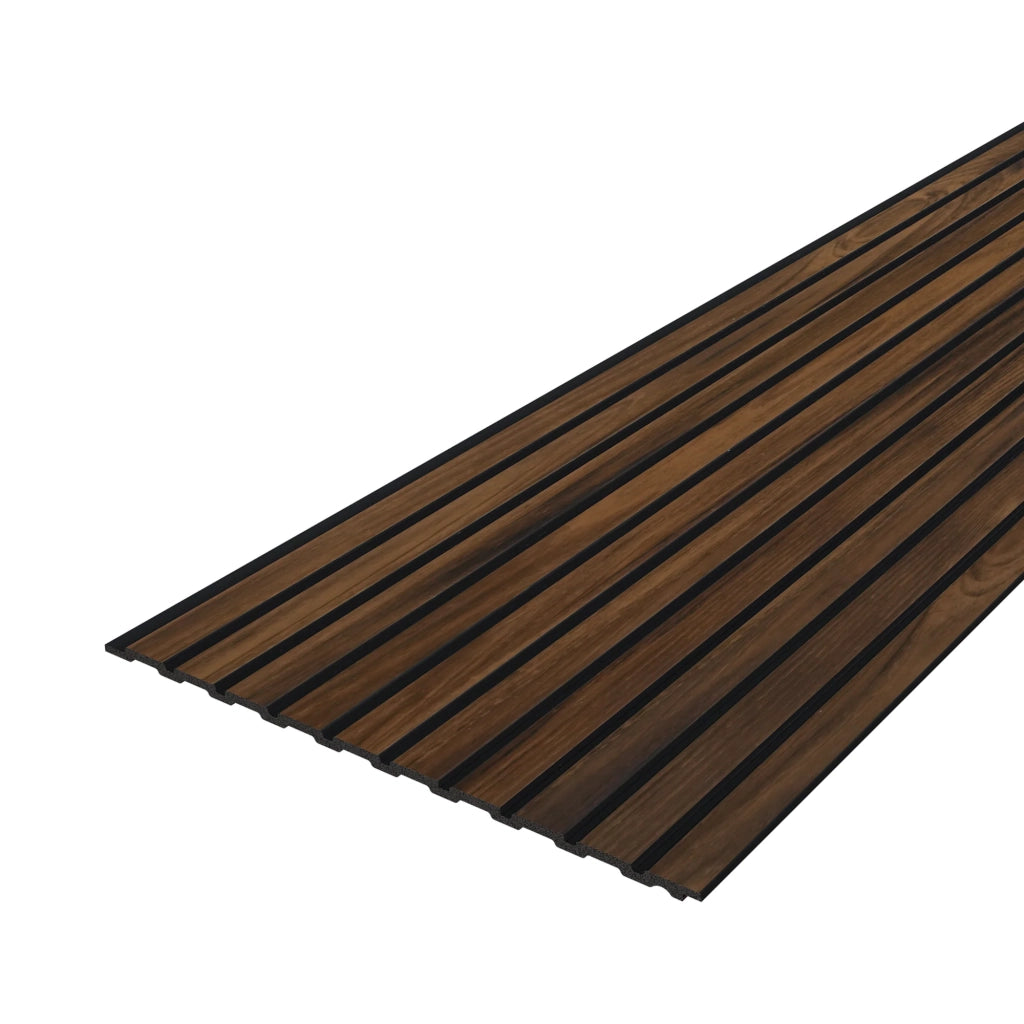 Set di 24 pannelli murali 3D 195 x 32 cm effetto noce 03_0010615