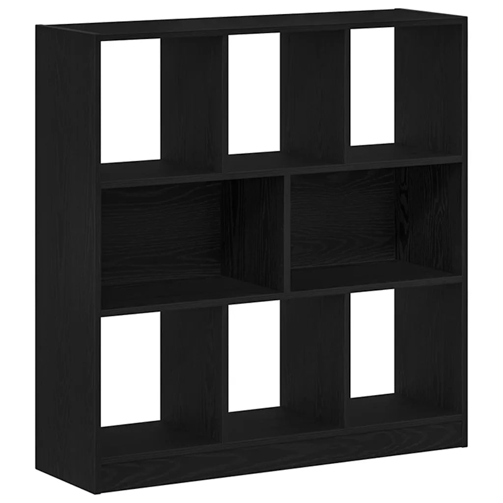 Libreria-Scaffale per Libri-Mobile di Stoccaggio Rovere Nero 97,5x29,5x100 cm in Legno Multistrato