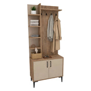 Formigaro, Mobile da Ingresso 6 Paia, 74x33x183h cm Marrone Rovere Nodi