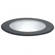 Lampada da incasso pavimento in alluminio pressofuso, vetro infrangibile, IP65, 40W nero