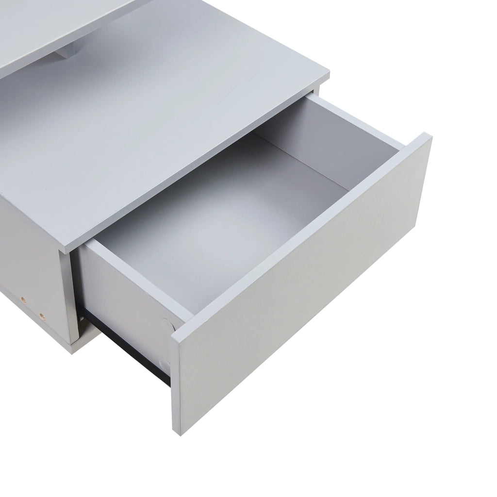 Scaffale dal design senza tempo per soggiorno o camera da letto mobiletto portaoggetti da parete 40 x 35 x 31 cm grigio chiaro 03_0011228