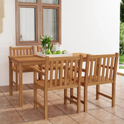 Set da Pranzo per Esterni 5 pz in Legno Massello di Teak cod mxl 36922