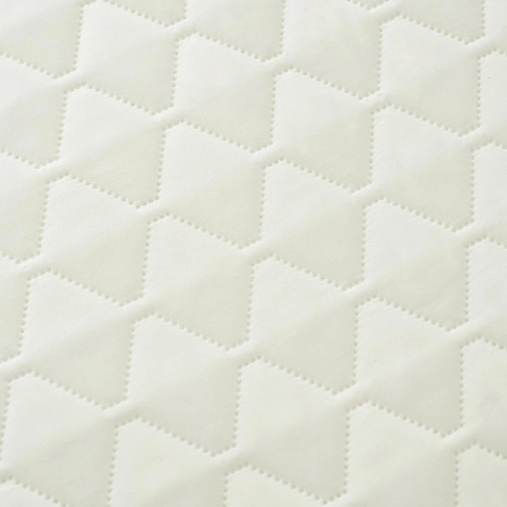 Copriletto 200x220 cm Beige, Trapunta in 3 Pezzi, con 2 Federe Cuscini da 50x70 cm, Coperta Leggera con Motivi a Rombi ad Ultrasuoni, per Camera da Letto, Divano