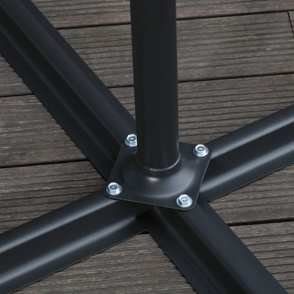 Ombrellone da giardino con manovella ¨C zephmum ¨C grigio
