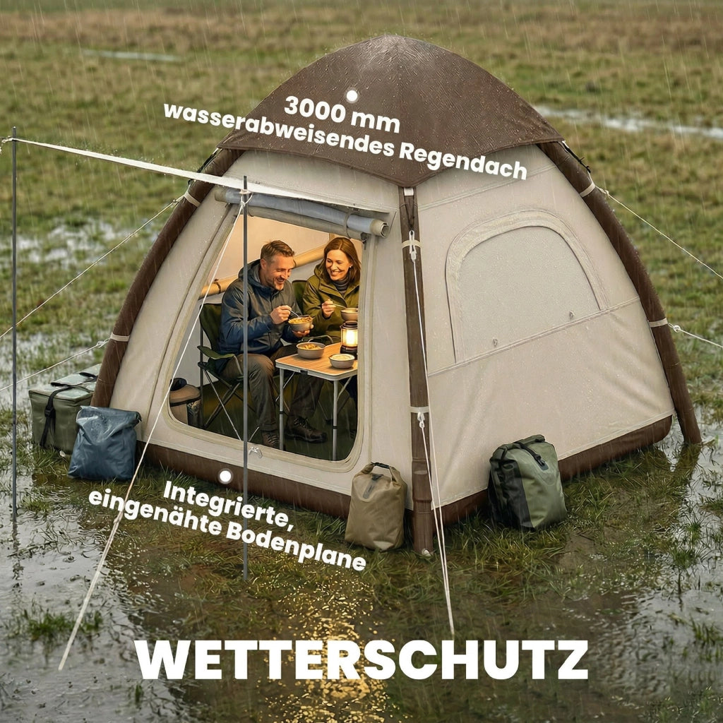 Tenda Gonfiabile 3 Persone ¨C zephmum ¨C 3 posti, verde, con pompa