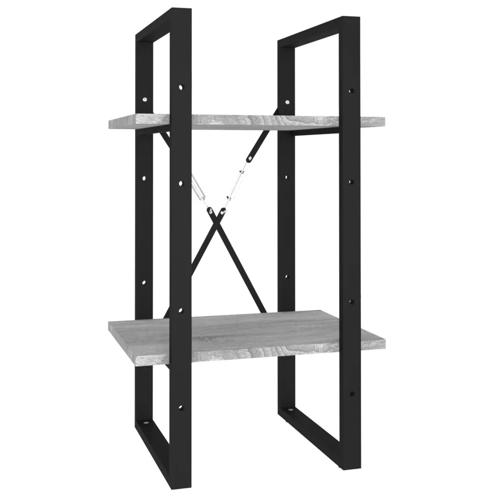 Libreria a 2 Ripiani Grigio Sonoma 40x30x70cm Legno Multistrato 821301
