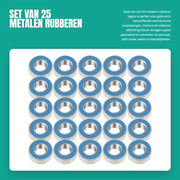 Set di Lagers in Metallo/Rubbero 25 pezzi MR115 2RS - 5x11x4mm - Doppio Compensatore in Gomma - Riduzione di Sfregamento - Eccellenti Prestazioni in Condizioni di Alta Carica - Lagers a Rulli