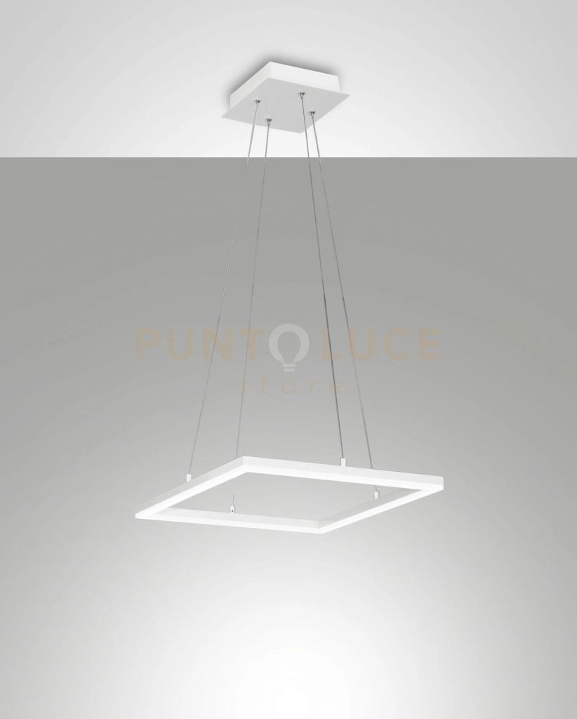 BARD SOSPENSIONE BIANCA L.42X42CM A LED 3000K - 39W - 3880 lm DIMMERABILE C/ACCESS.