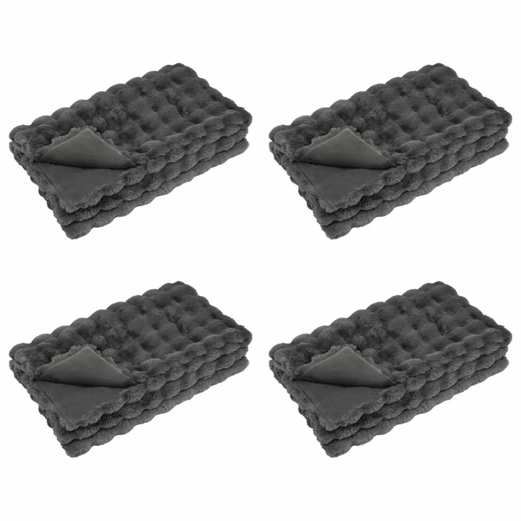 Coperta antiscivolo in finta di coniglio Olite 4 pcs Poliestere