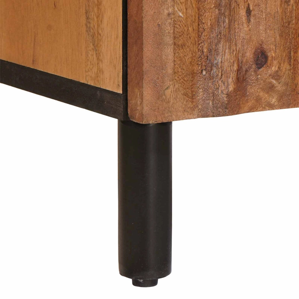 Mobiletto da bagno compatto rettangolare con pratico ripiano portaoggetti 38 x 33 x 58 cm legno marrone 02_0057780