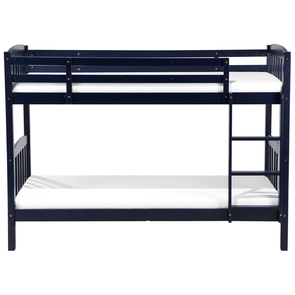 Letto a castello letto doppio in legno di pino blu scuro Single Size 90 x 200 di altezza per bambini cameretta