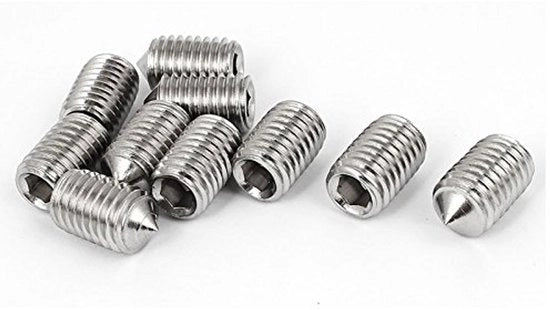 Set di viti a gruccia M4 con punta a sfera RVS 16mm - set di viti a vite a 6 facce - filo metrico - confezione da 10
