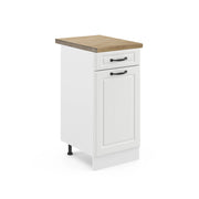 Vicco Mobiletto base per cucina Bianco casa di campagna 40 cm , PL Rovere