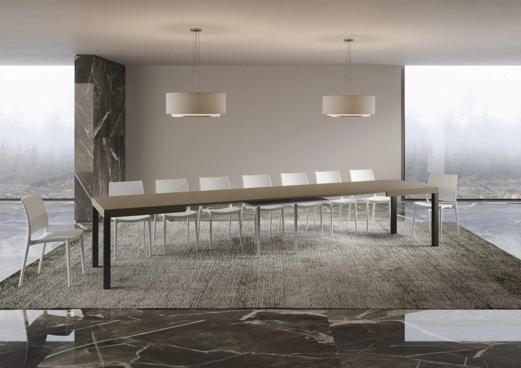 Tavolo Allungabile 160-420x90x77 cm Everyday Tortora Gambe Antracite
