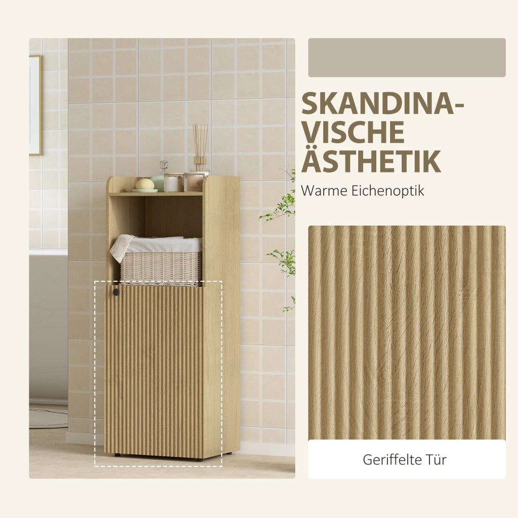 Armadietto da Bagno con Ripiano Regolabile ¨C zephmum ¨C Giallo Quercia 40x31x104 cm