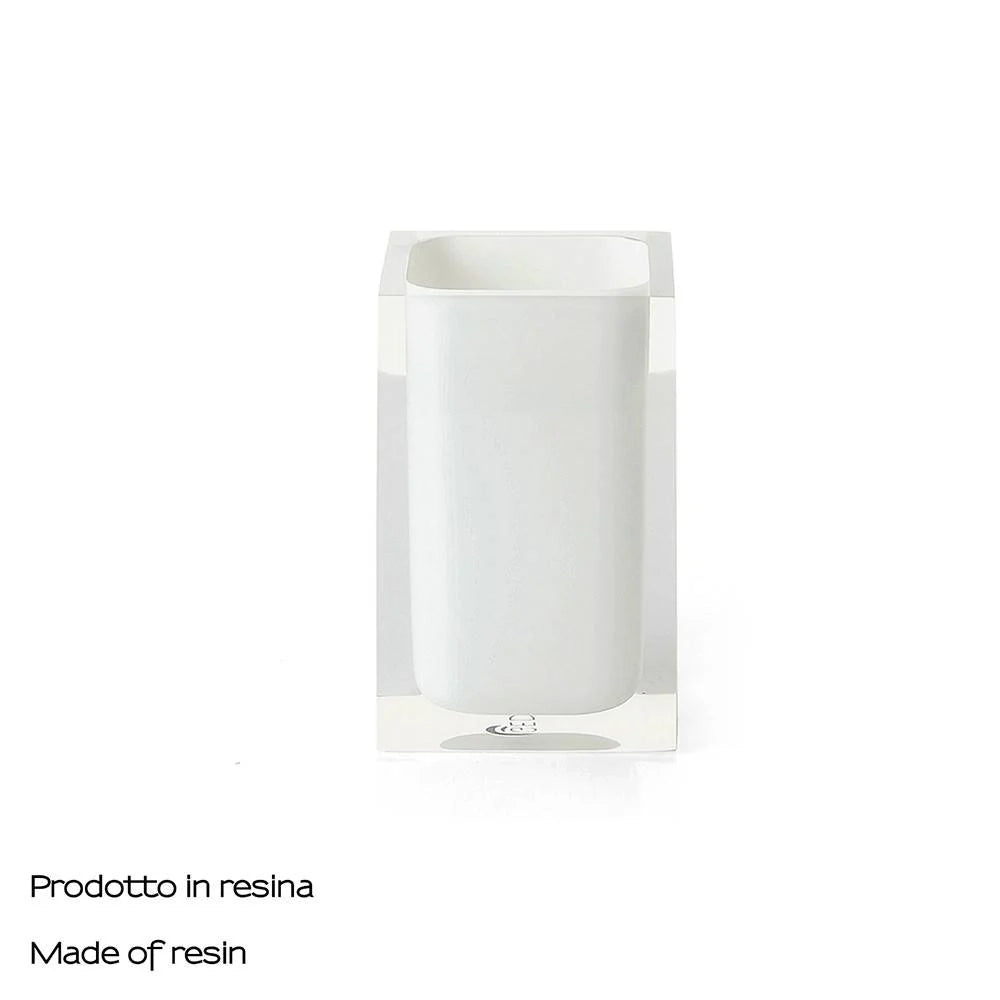 Set portaspazzolini / dosasapone d' appoggio Gedy linea Rainbow bianco