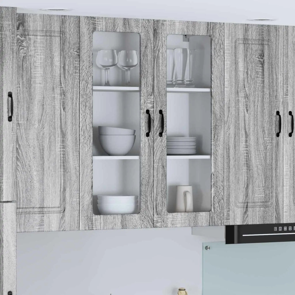 Pensile cucina con porta Lucca Grigio Sonoma 80 x 31 x 100 cm 885161