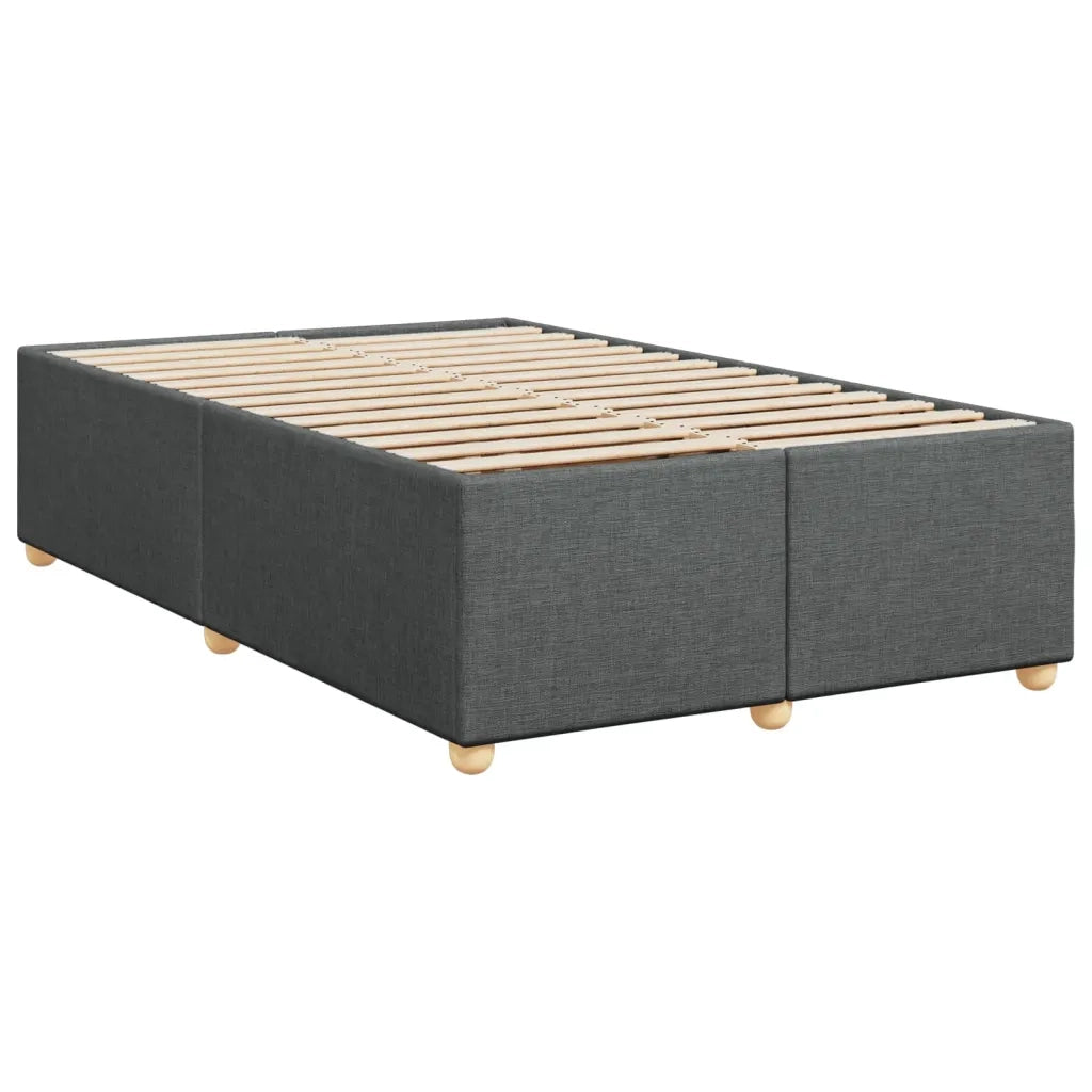 Giroletto a Molle con Materasso Grigio Scuro 120x190cm Tessuto
