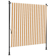 Tenda a rullo | Tenda avvolgibile Esterno Arancio Bianca 150x270 cm Tessuto Acciaio
