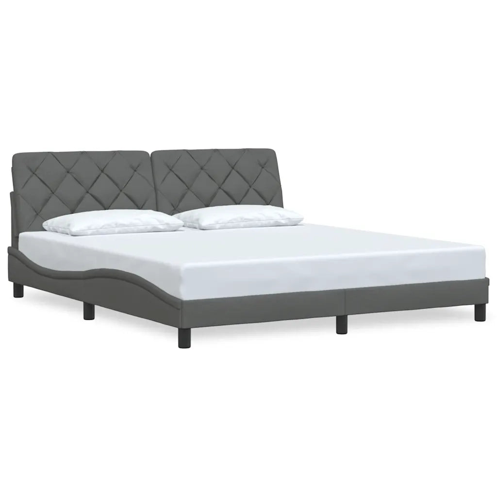 Giroletto senza Materasso Grigio Scuro 180x200 cm Tessuto