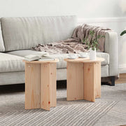 vidaXL Tavolino da salotto 2 pcs Naturale 41.5 x 41.5 x 41 cm