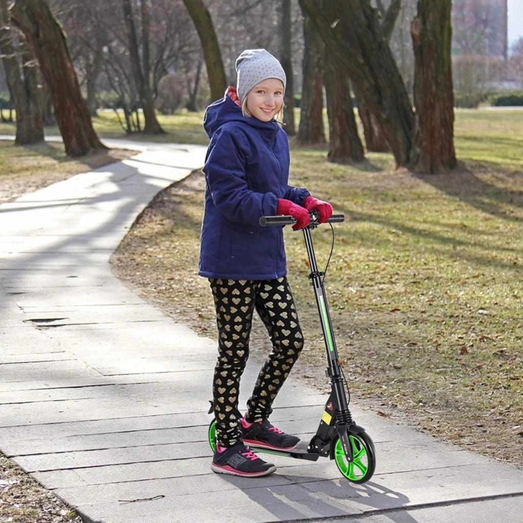 Monopattino pieghevole e regolabile in altezza, scooter con ruote in poliuretano e Kingel, scooter da città con supporto e tracolla, per bambini adulti fino a 100 kg