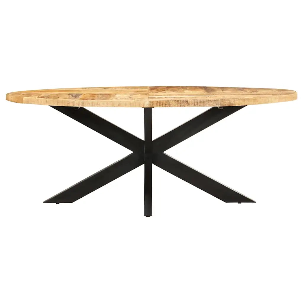 Tavolo da Pranzo Ovale 200x100x75cm in Massello di Mango Grezzo cod mxl 66519