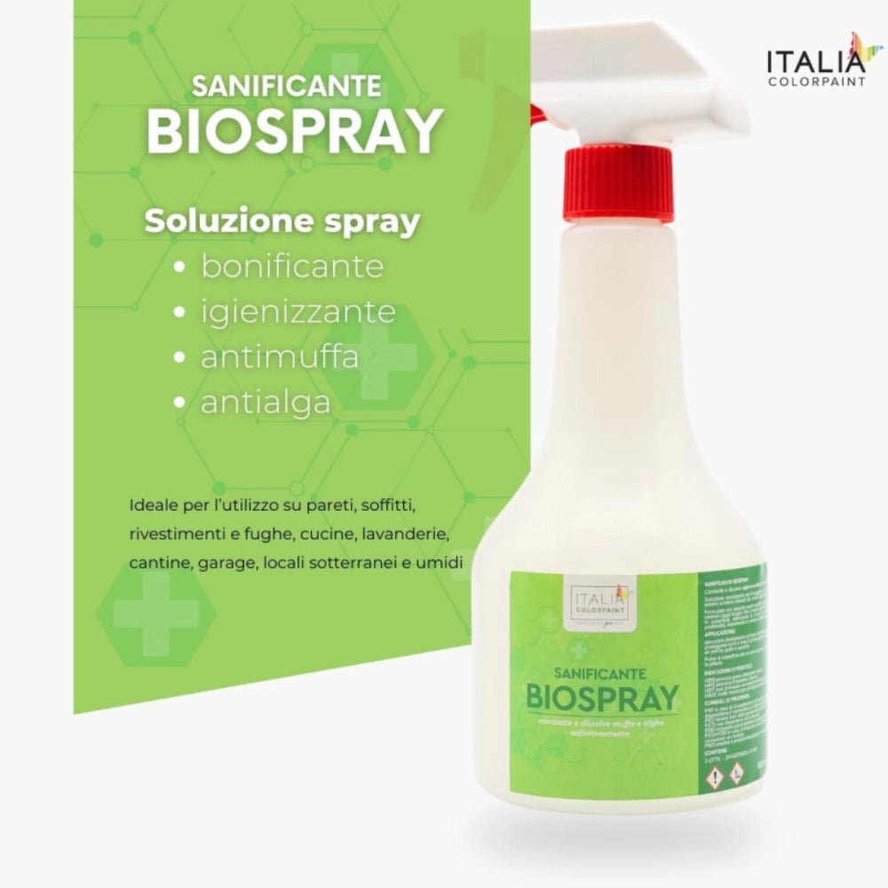 Biospray soluzione bonificante igienizzante antimuffa per pareti 0,5 litri