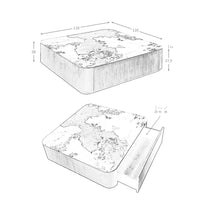 Tavolino quadrato in marmo porcellanato e noce