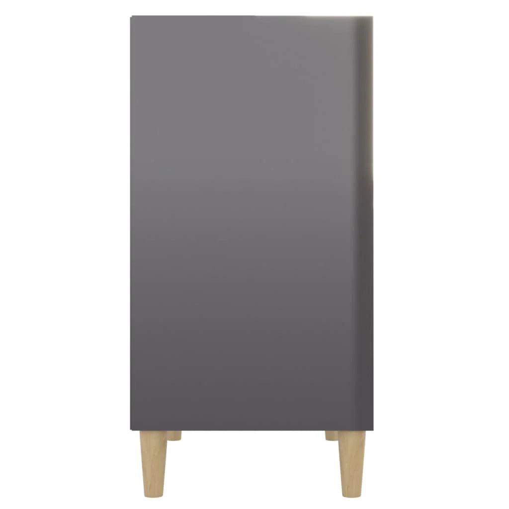 Buffet credenza cassettiera mobiletto mobile contenitore organizer per cucina soggiorno finitura lucida 57 x 35 x 70 cm legno ingegnerizzato grigio 02_0031816