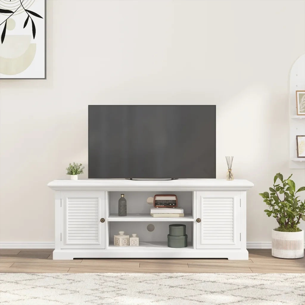 vidaXL Mobile Porta TV Bianco 110x30x41 cm in Legno Multistrato