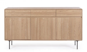 Credenza 3 Ante 3 Cassetti 160x40x85,5 cm Widald in Legno Naturale