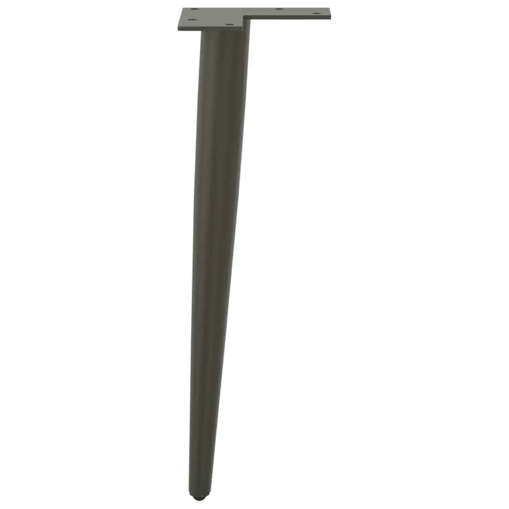 Set di 4 gambe per tavolino da caffè coniche regolabili dal design moderno ed elegante 30-31 cm in acciaio antracite 02_0056807