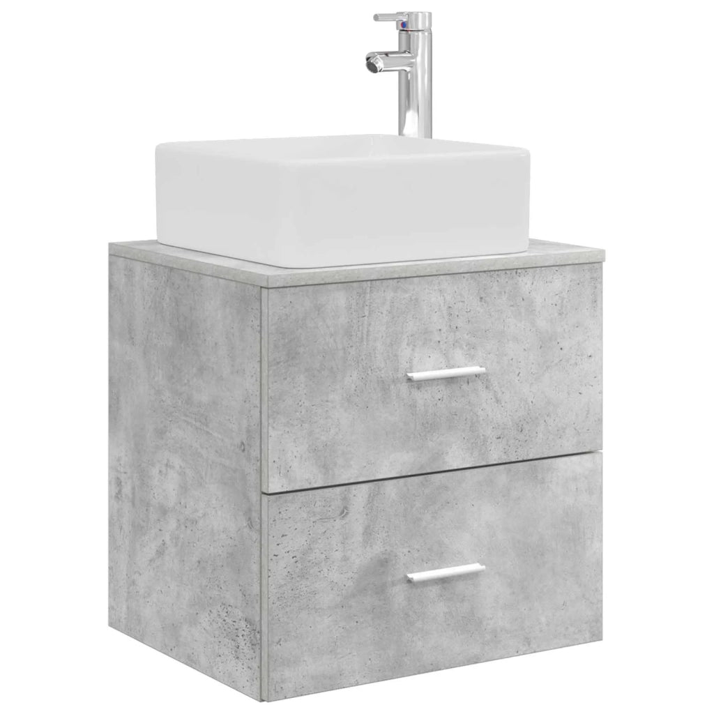 Set di Armadi da Bagno 3 pz Grigio Cemento 53 x 34,5 x 63 cm 3405862