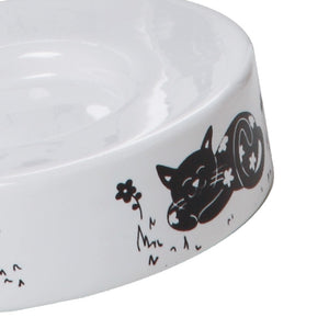 Porta sapone serie fibi in ceramica bianco decorato