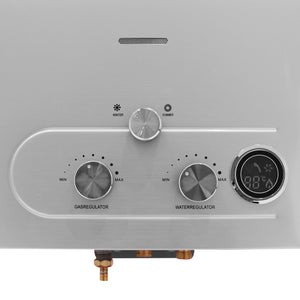 Doccia portatile per cavalli con carrello nero, serbatoio 18L, tubo 10m.