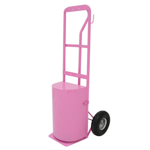 Doccia portatile per cavalli con carrello rosa, serbatoio 18L, tubo 10m.