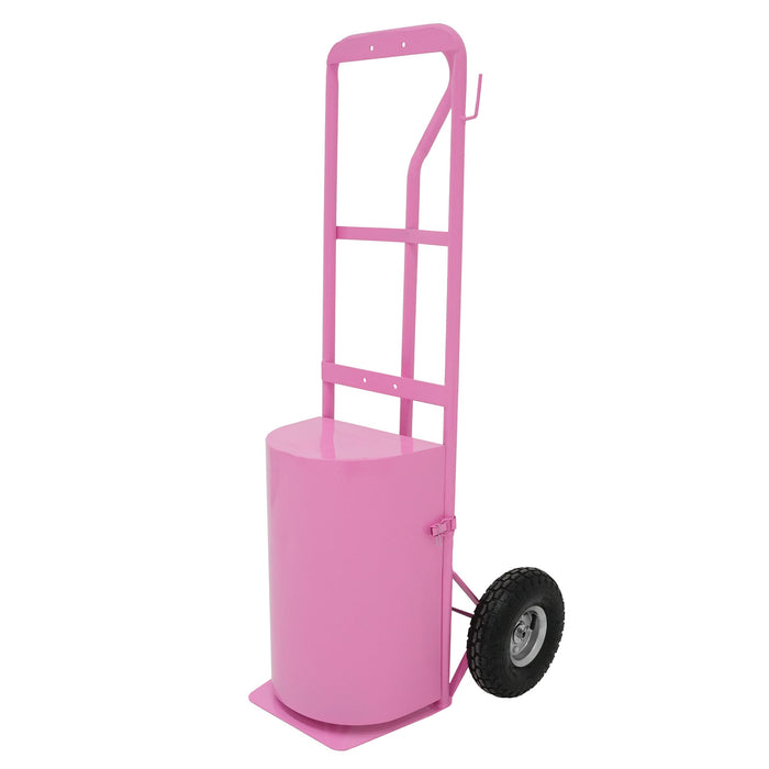 Doccia portatile per cavalli con carrello rosa, serbatoio 18L, tubo 10m.