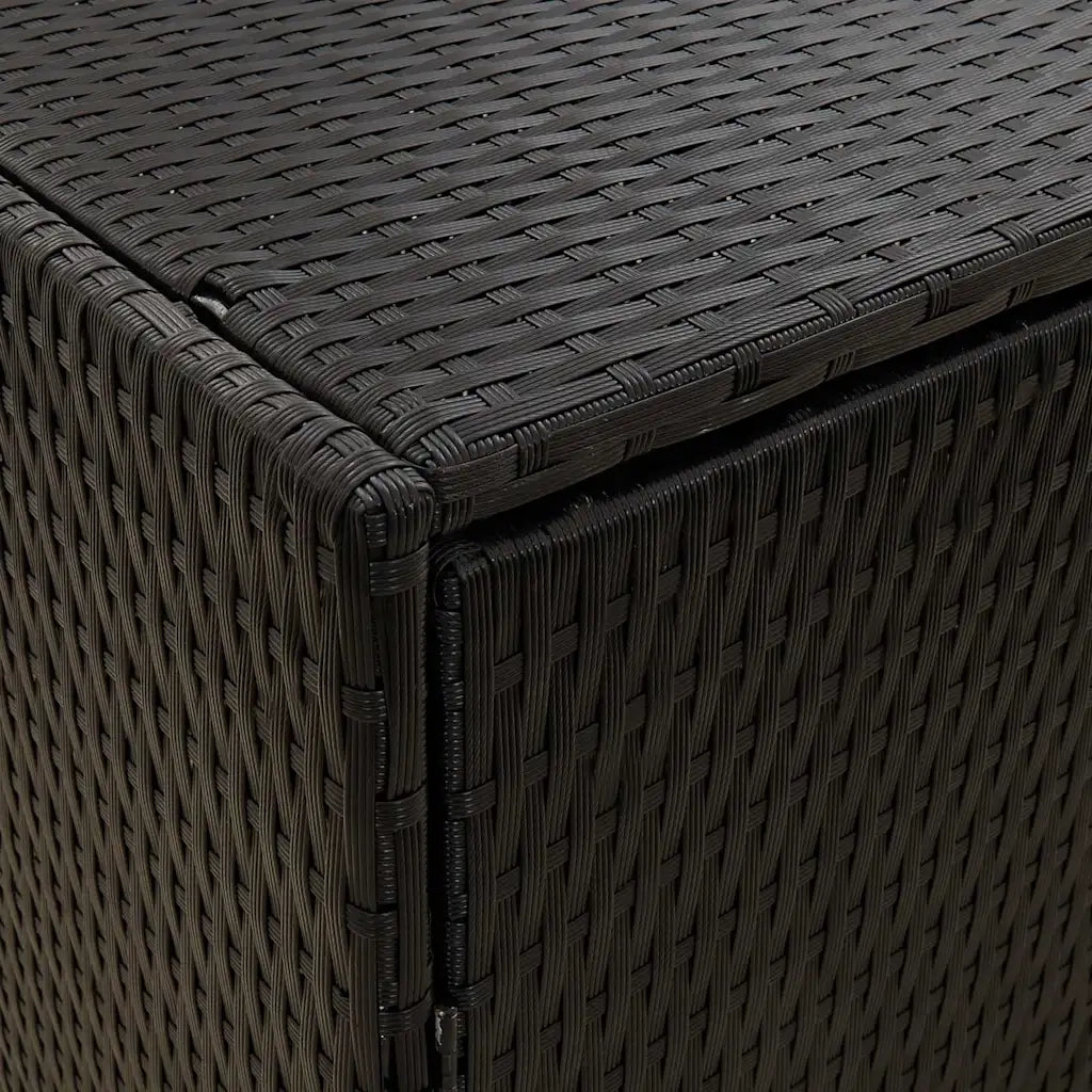 Mobiletto da giardino nero 100x55,5x80 cm in polyrattan 319868