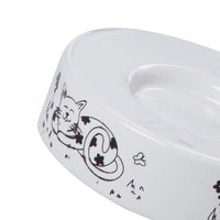 Porta sapone serie fibi in ceramica bianco decorato