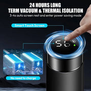 Bottiglia Isolante 500 ml con Display LED di Temperatura - Bicchiere da Drink con Maniglia in Acciaio Inox