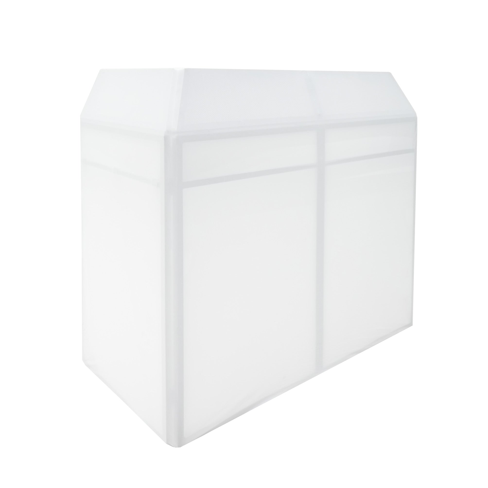 Booth DJ Professionale Pieghevole con Ripiano per Mixer, Coperture e Borsa