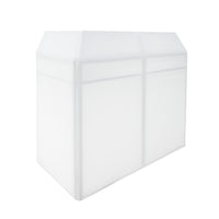 Booth DJ Professionale Pieghevole con Ripiano per Mixer, Coperture e Borsa