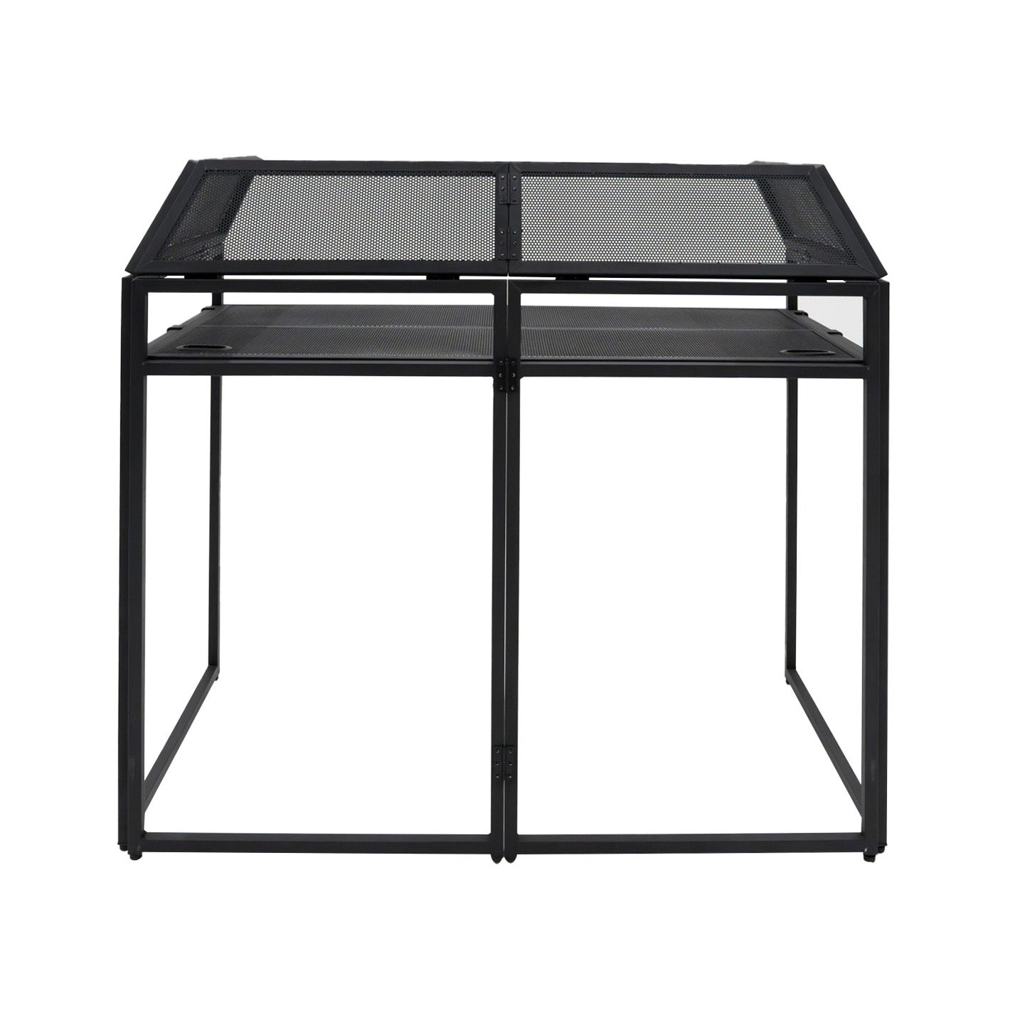 Booth DJ Professionale Pieghevole con Ripiano per Mixer, Coperture e Borsa