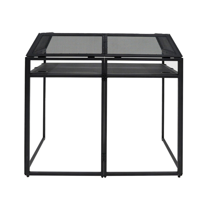 Booth DJ Professionale Pieghevole con Ripiano per Mixer, Coperture e Borsa