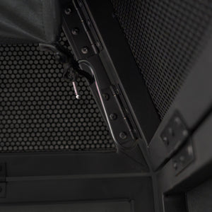 Booth DJ Professionale Pieghevole con Ripiano per Mixer, Coperture e Borsa