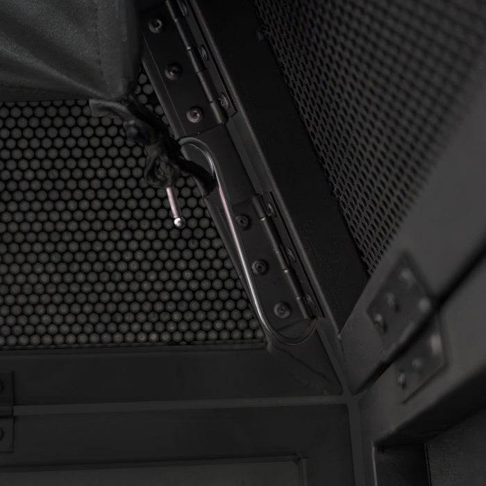 Booth DJ Professionale Pieghevole con Ripiano per Mixer, Coperture e Borsa