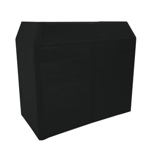 Booth DJ Professionale Pieghevole con Ripiano per Mixer, Coperture e Borsa